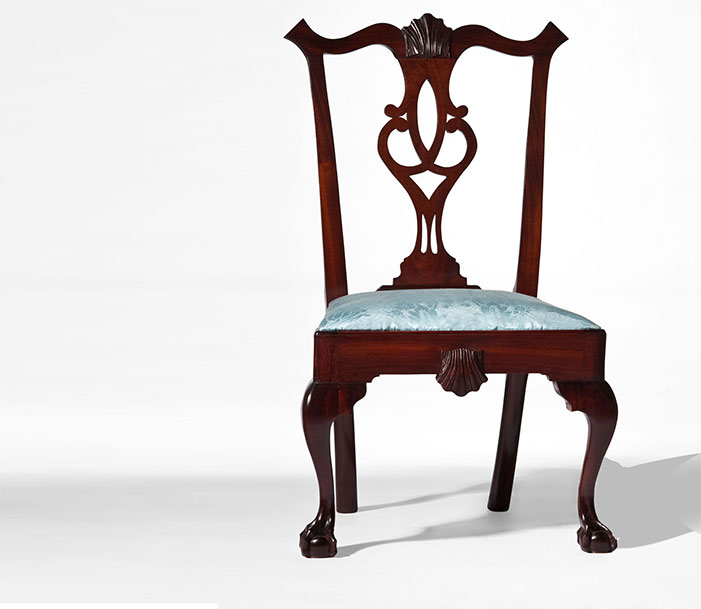 Mahogony Chippendale Chair original design by Thomas Chippendale. Period Furniture